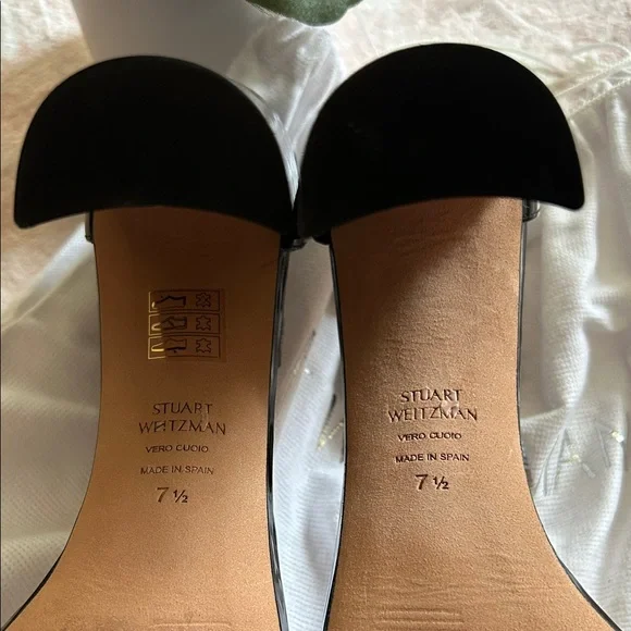 NWOT Stuart Weitzman Babette 85 Black Patent Leather Heels with dustbag - Picture 6 of 9